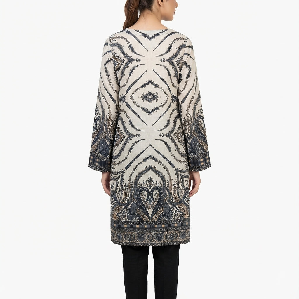 Black Baroque Printed 2-Piece Suit