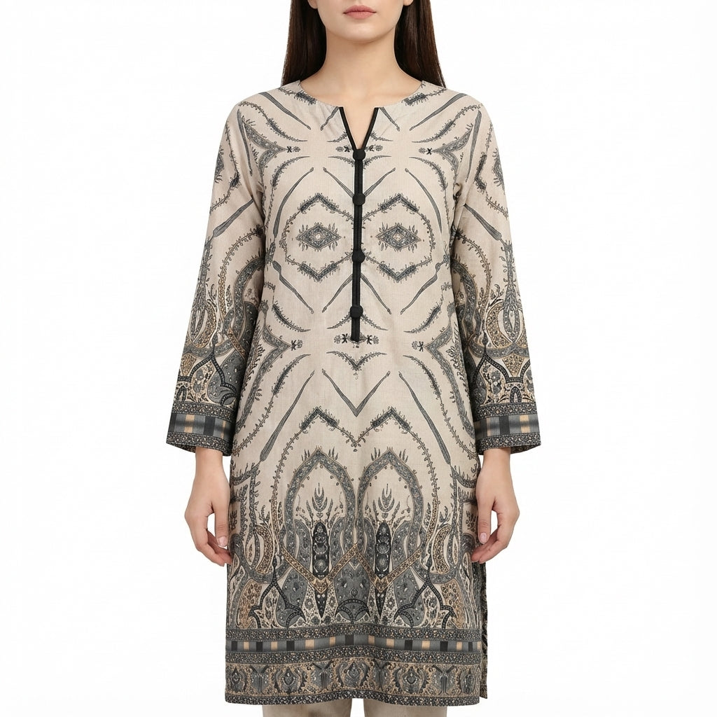 Black Baroque Printed 2-Piece Suit