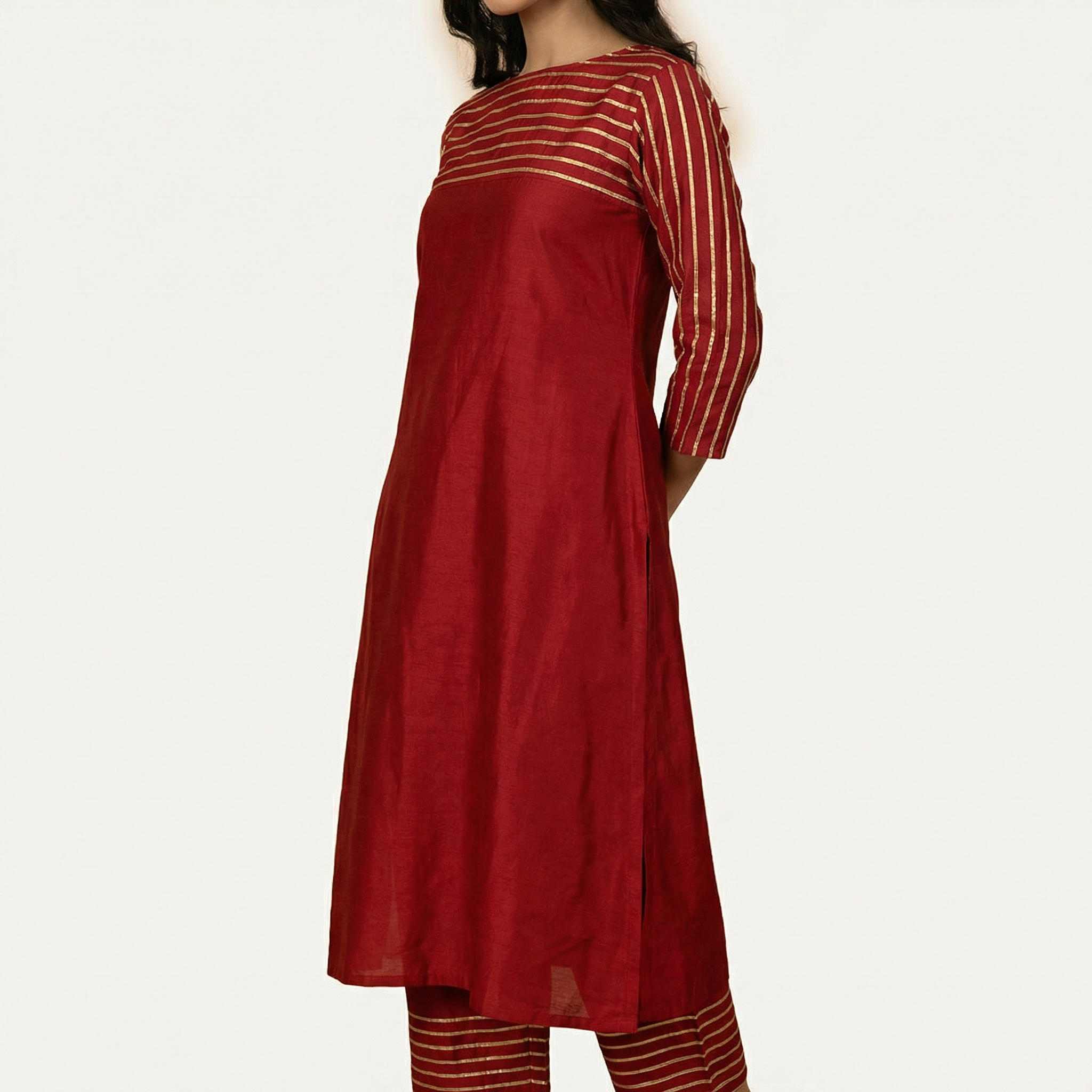 3-piece stitched suit, ready-to-wear Premium branded Rao silk fabric