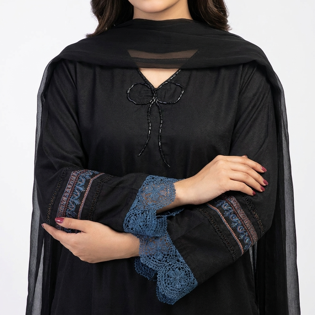 Orignal sapphire 3pc stitched suit  with needle handwork
