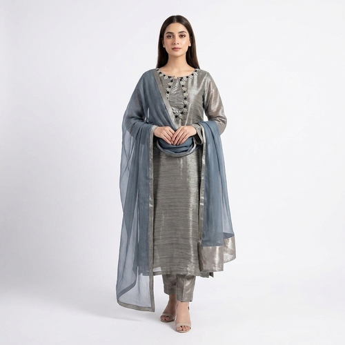 FANCY 3PC STITCHED WITJ NEEDLE HANDWORK OUTFIT