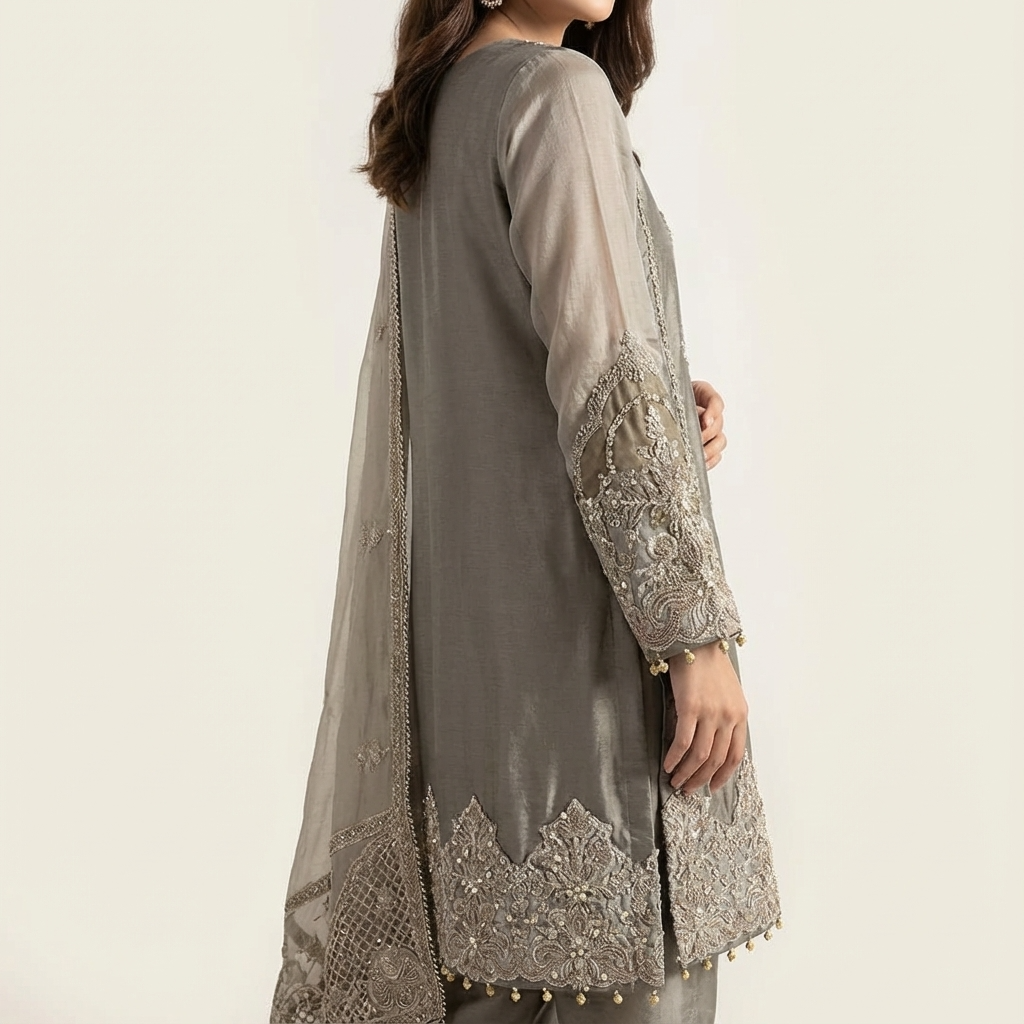 The Black Festive Tissue Weave 3-Piece Suit