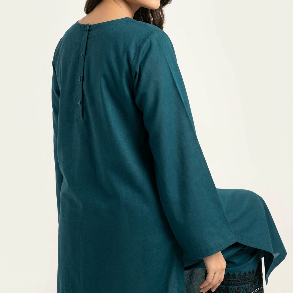 Ethnic SILK 2-Piece Suit with Embroidered Palazzo