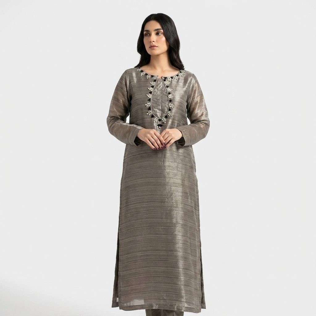FANCY 3PC STITCHED WITJ NEEDLE HANDWORK OUTFIT
