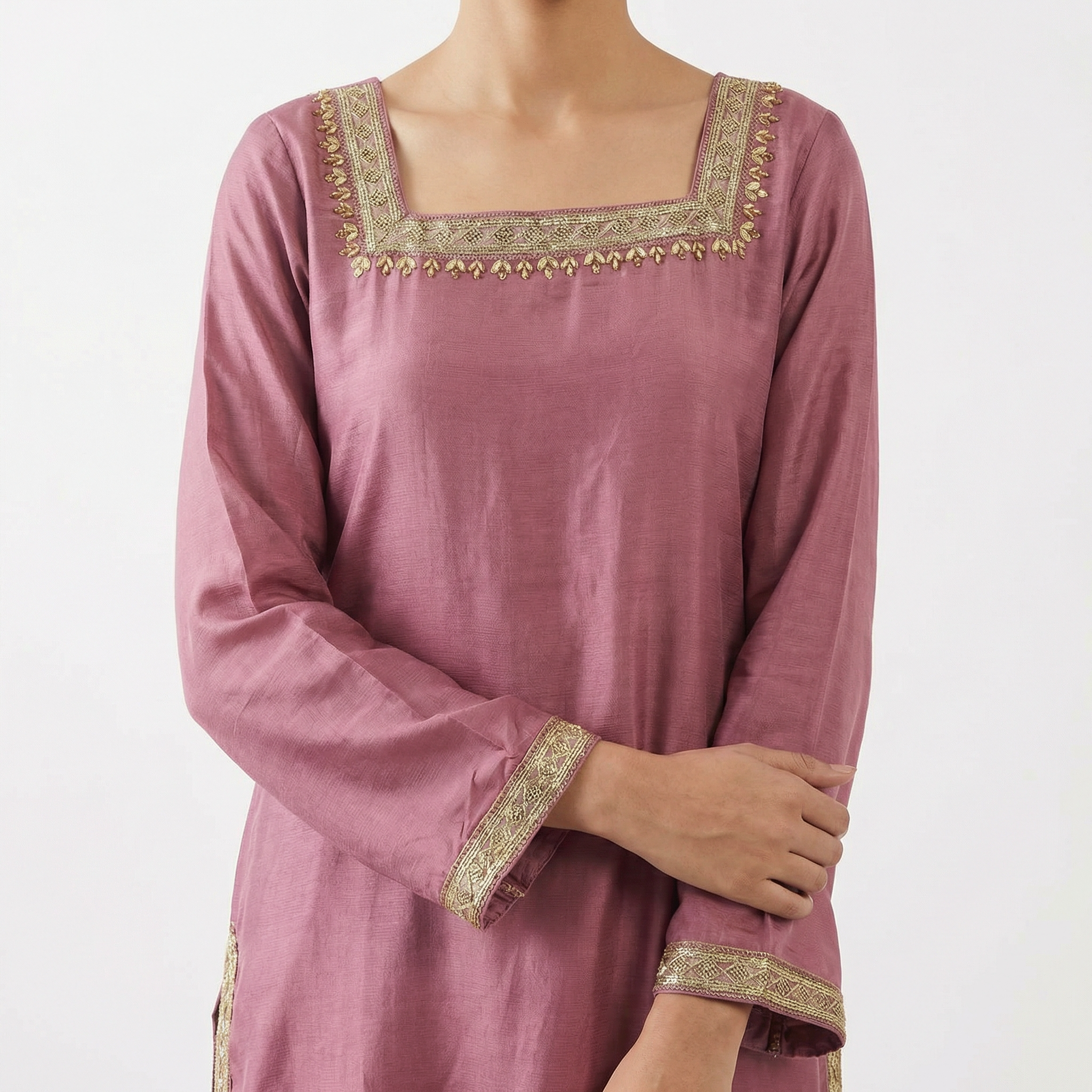 3-piece stitched suit, ready-to-wear Premium branded LIGHT  PALSA  PINK silk fabric