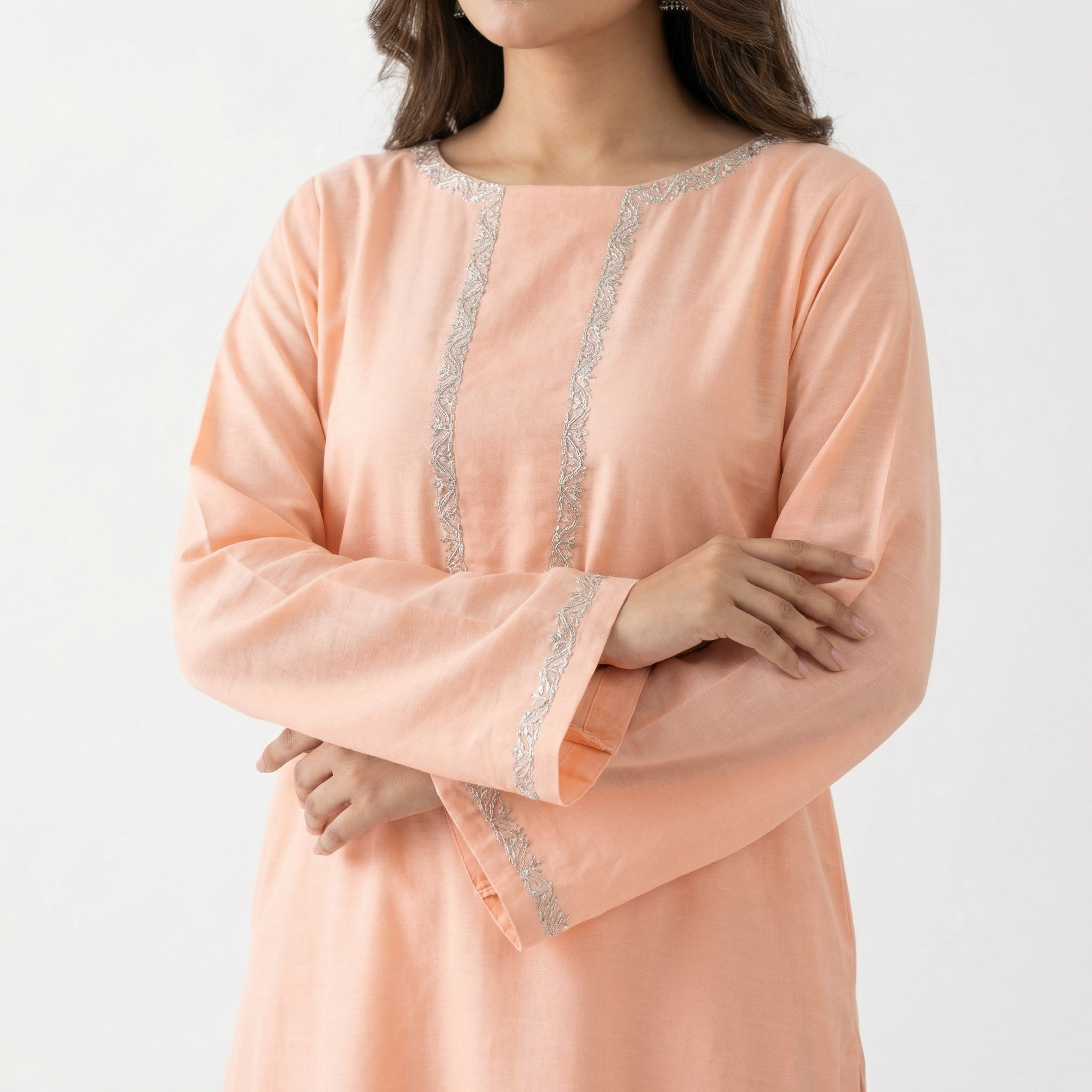 Ethnic 3-piece stitched suit, ready-to-wear
