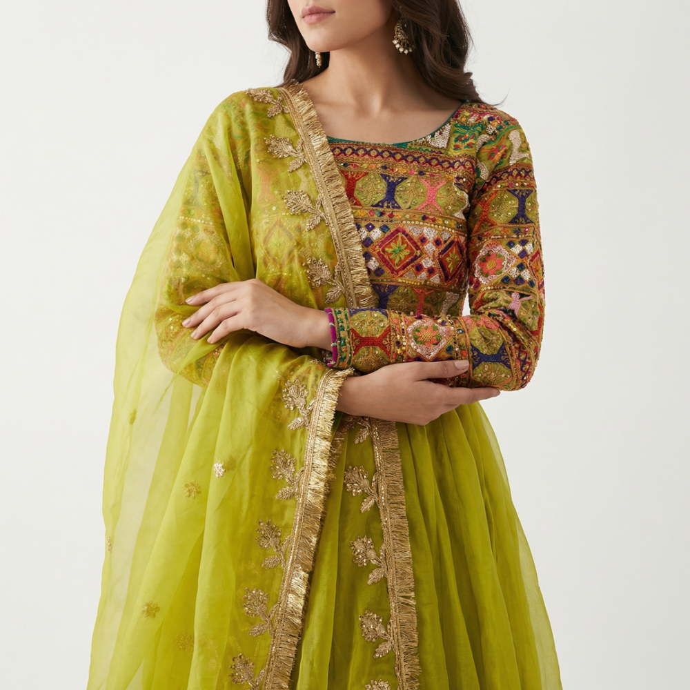 Premium Embroidered hand work totally Lehenga - 3 Piece